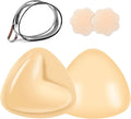 Sticky Bra Inserts, Double-sided Sticky Push Up Inserts, Reusable Bra Pad Inserts for Bikini Dress Swimsuit Sports Bra