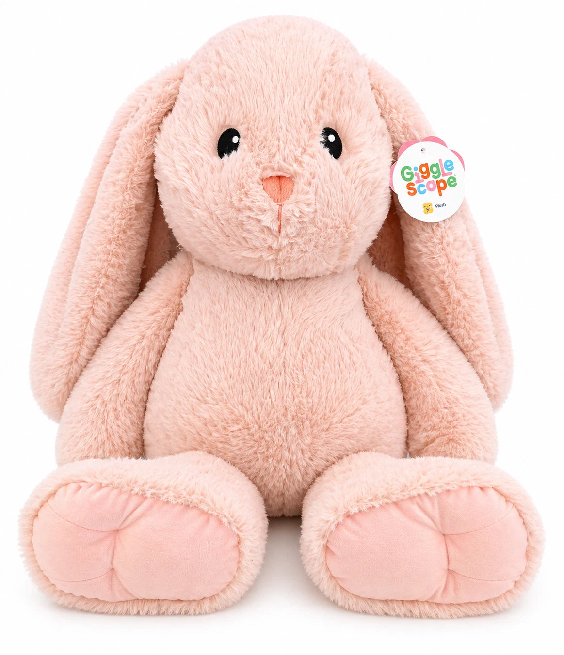 Gigglescape 18in Pink Bunny Plush Jumbo Stuffed Animal Soft Toy