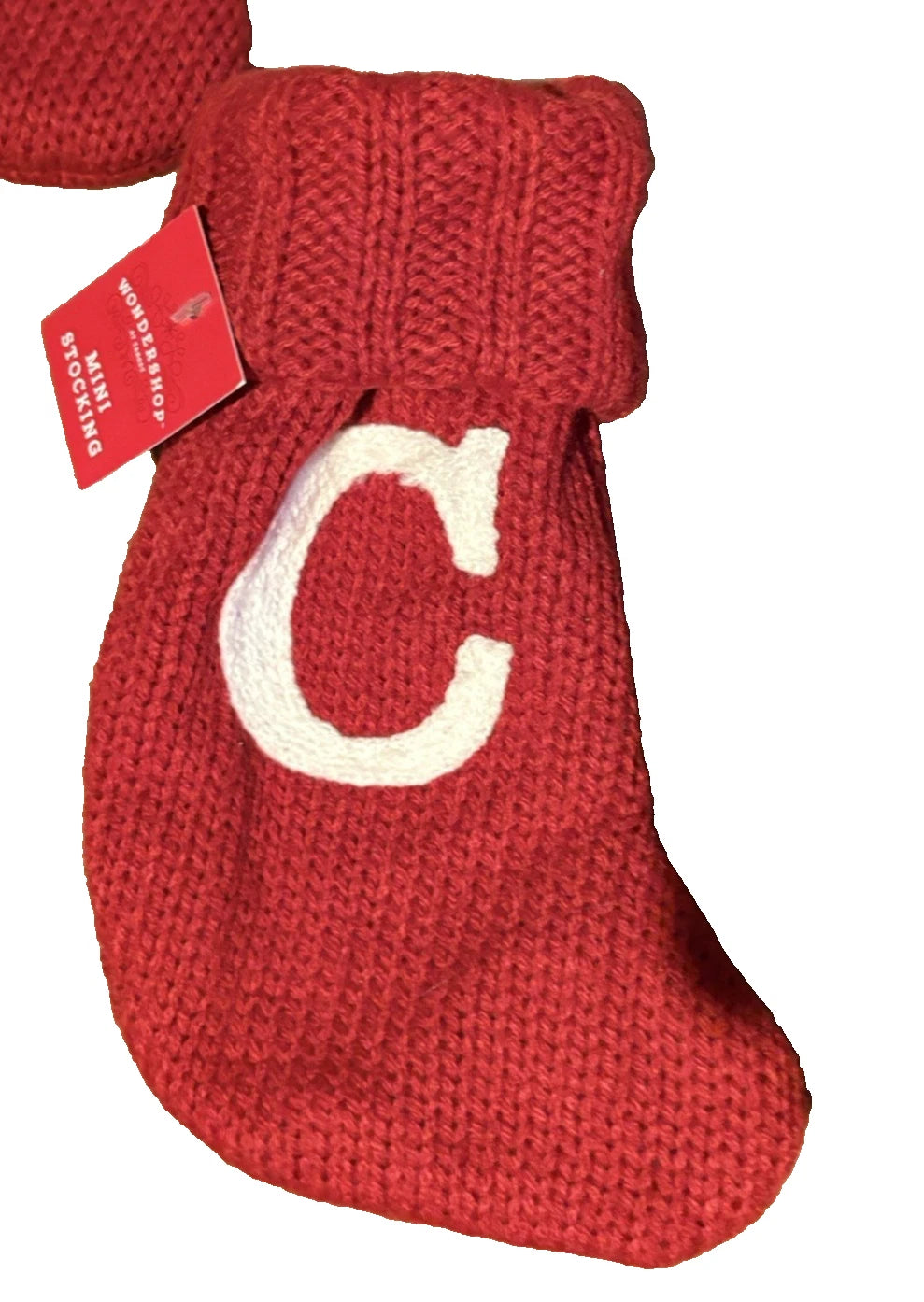 Wondershop Mini Knit Christmas Stocking – Letter C