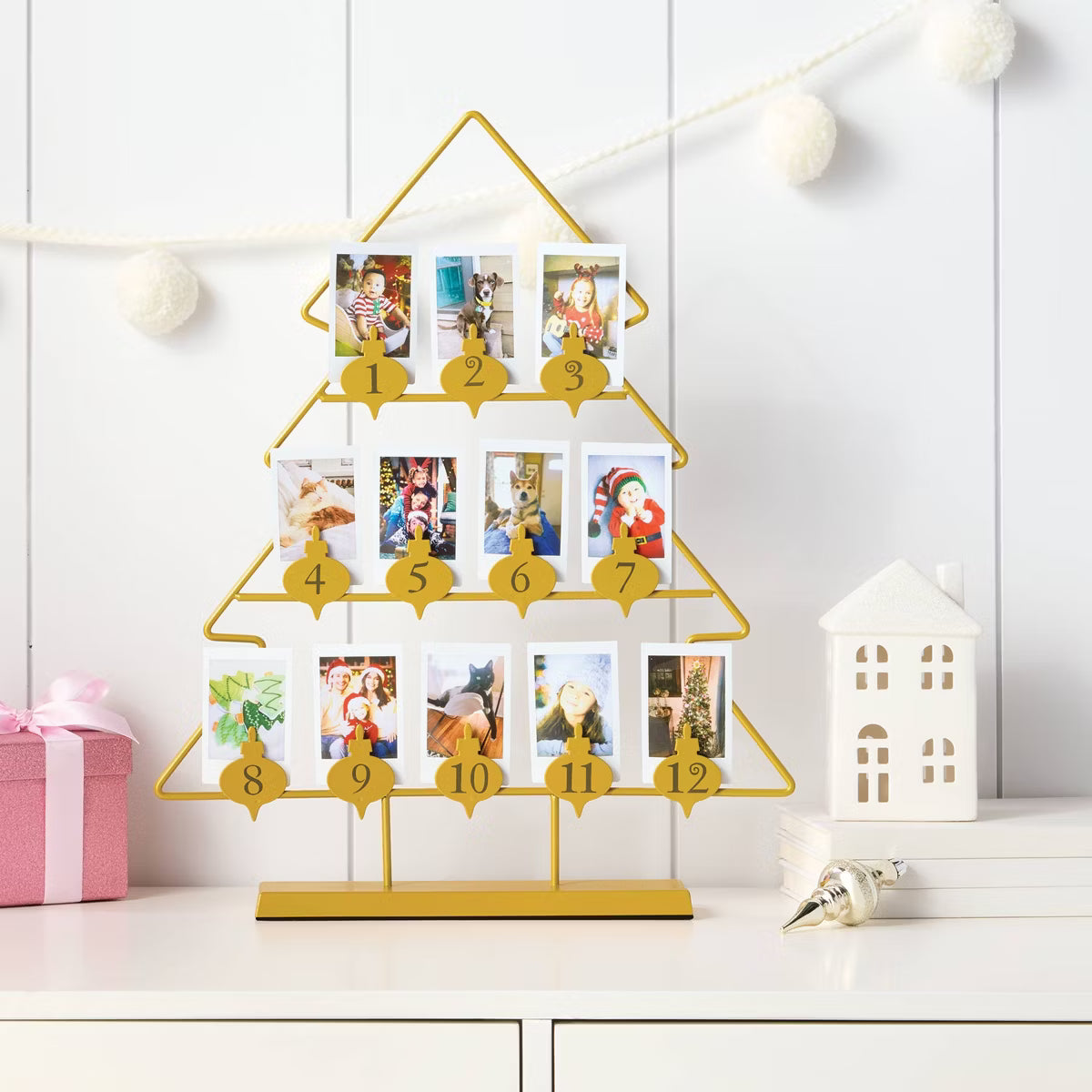 Instax Mini Instant Film Gold Metal 12 day Advent Calendar - Wondershop™