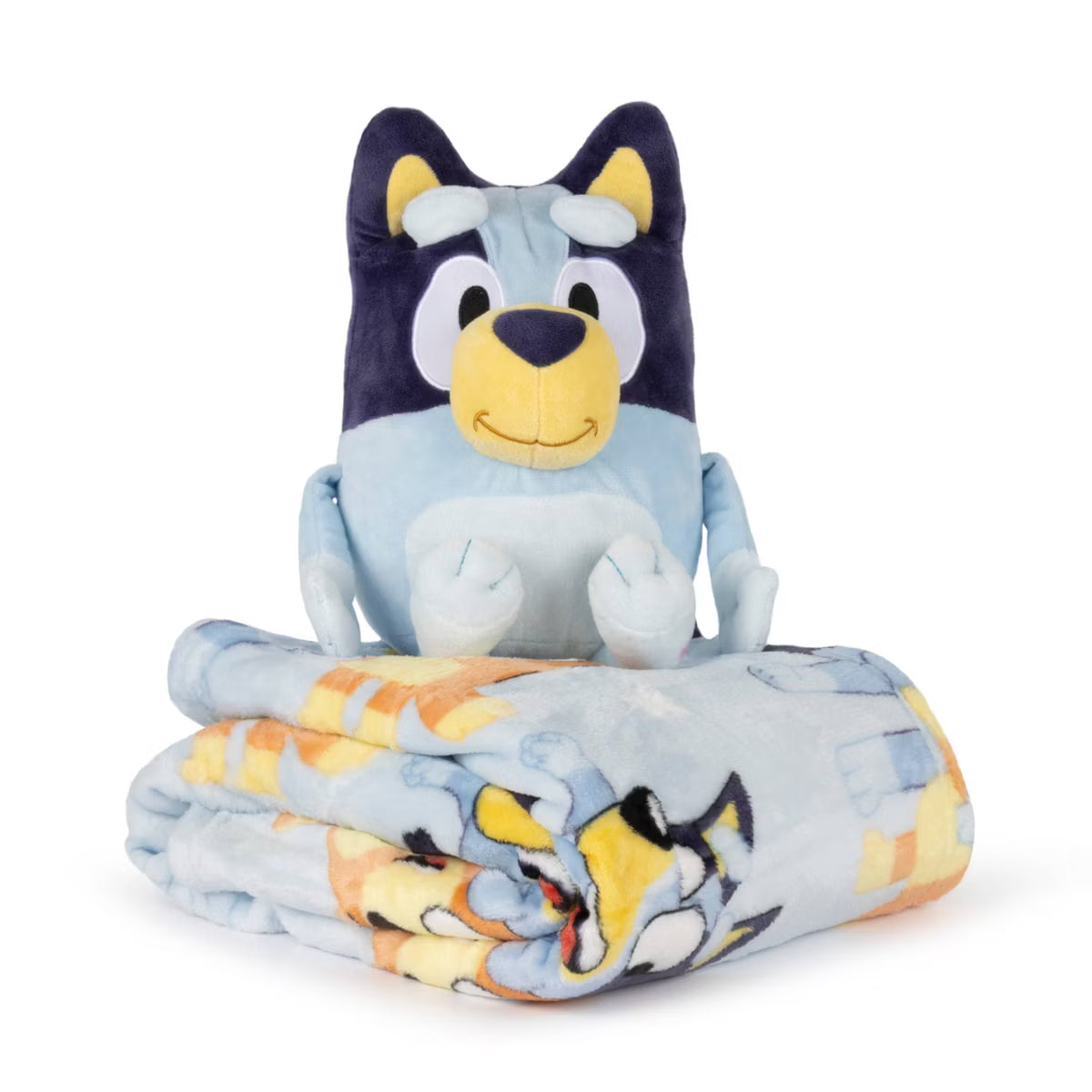 Bluey Pillow and Throw Blanket Blue