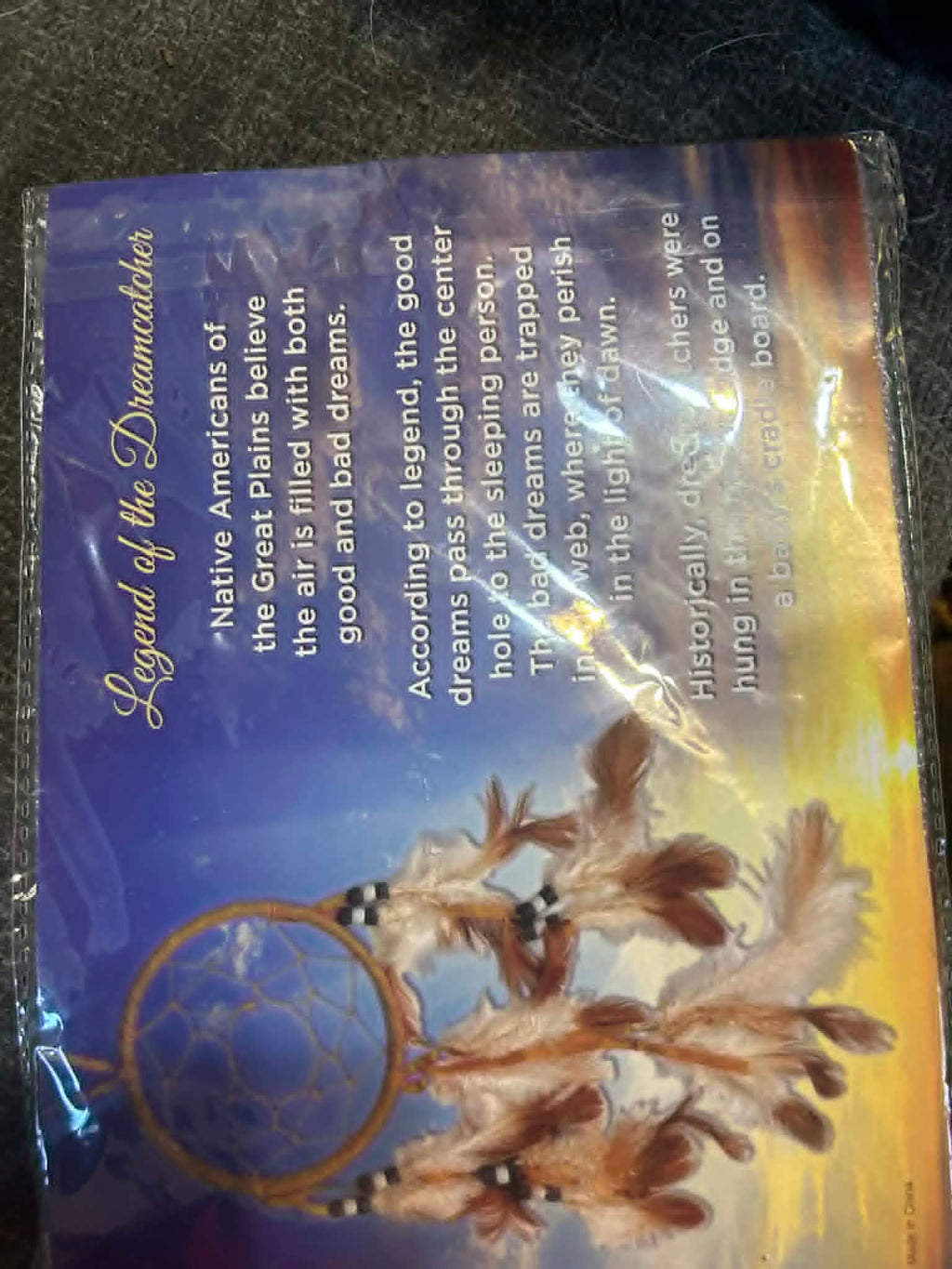 Native American Dreamcatcher with Feathers and Beads