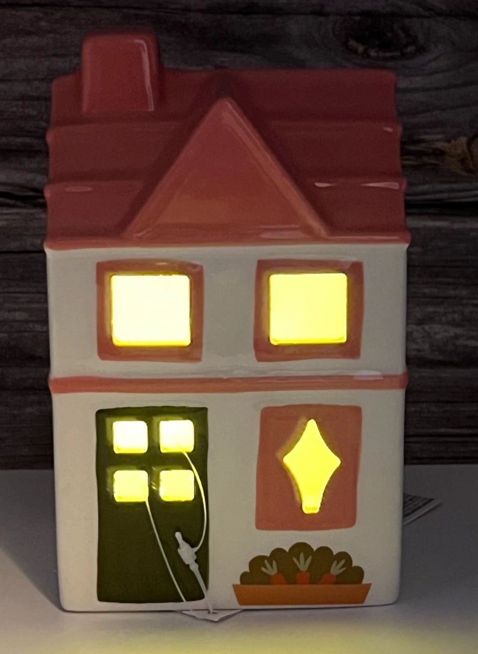 Target Bullseye ~ 6" White Ceramic LED Light Up House Village Easter Spring 2026