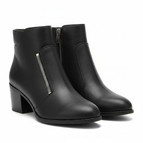 A New Day women's black ankle boots with side zipper – Size 9.5