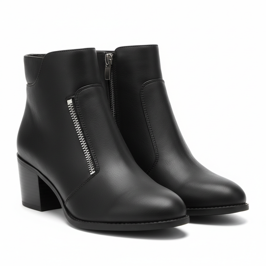 A New Day women's black ankle boots with side zipper – Size 9.5