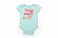 Baby girl light blue ice cream bodysuit with Way Cool and So Sweet slogan on white background