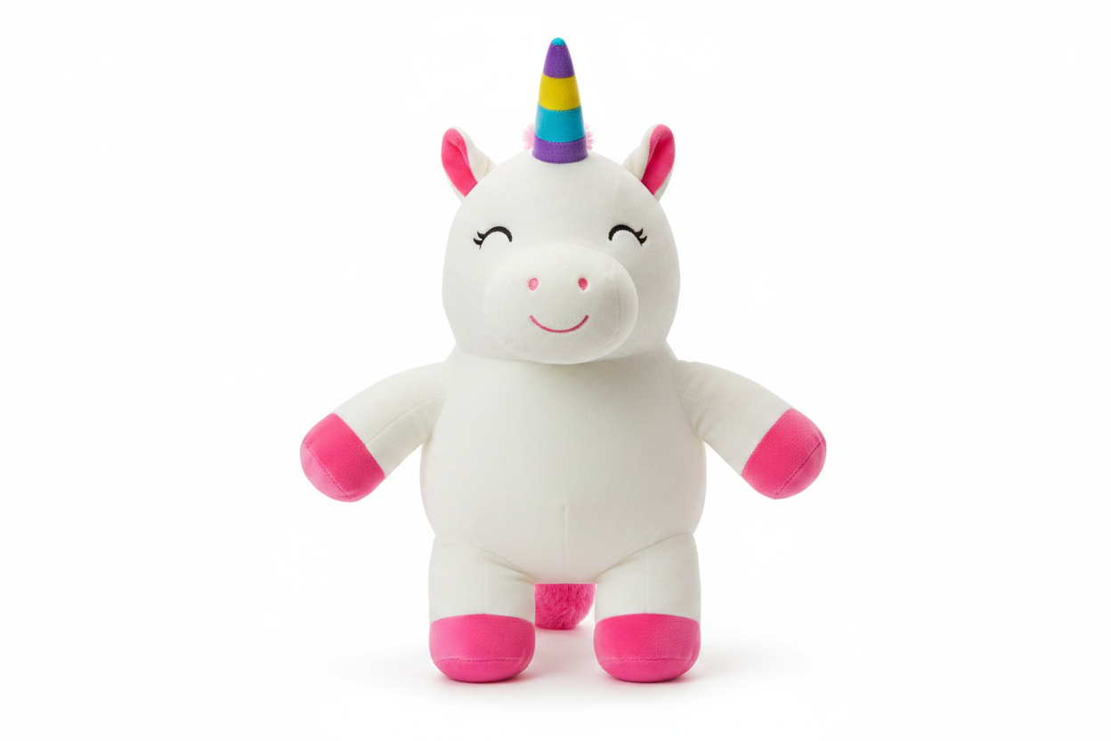 Kawaii Kuties large stuffed unicorn plush toy on white background