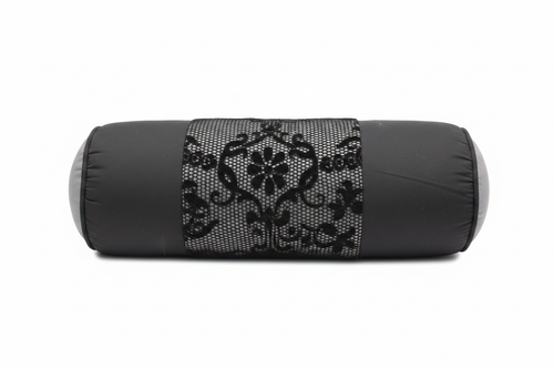 Black lace nail hand rest cushion pillow on white background
