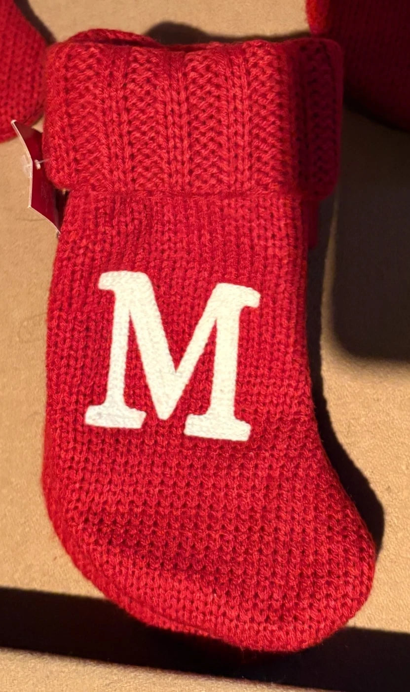 Wondershop Mini Knit Christmas Stocking – Letter M
