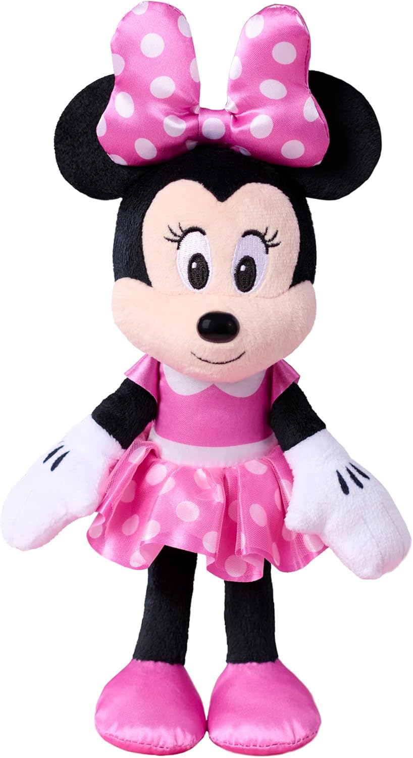 Disney Minnie Mouse Plush Stuffed Animal - Pink Polka Dot Dress
