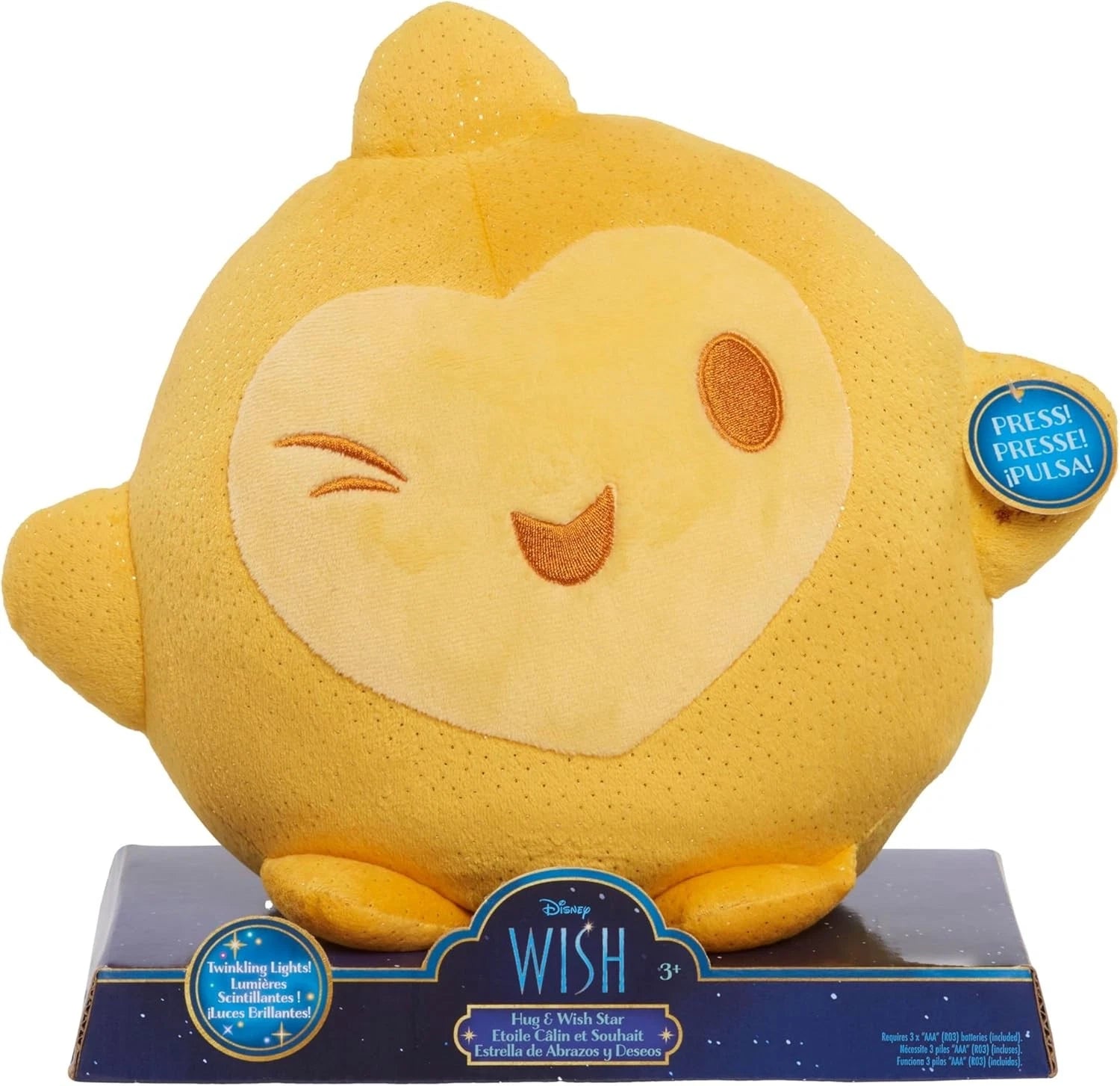 Disney Wish 2023 Twinkling Lights Hug Wish Star Plush Toy