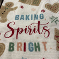 Holiday / Xmas Kitchen Towels~ BAKING Spirits BRIGHT ~ Gingerbread
